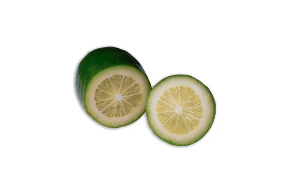 Sliced Lime Isolated White Background Clipping Path Included — Stock Photo, Image