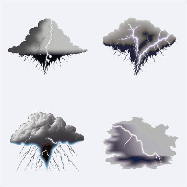 Gök gürültüsü. Tasarımınız için vektör illüstrasyonu