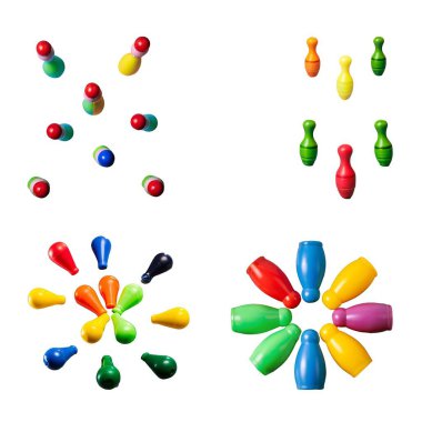 Beyaz arkaplanda izole edilmiş renkli Skittles