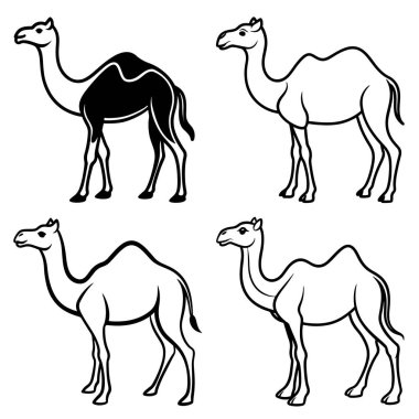 3D dinamik deve silueti çizimi