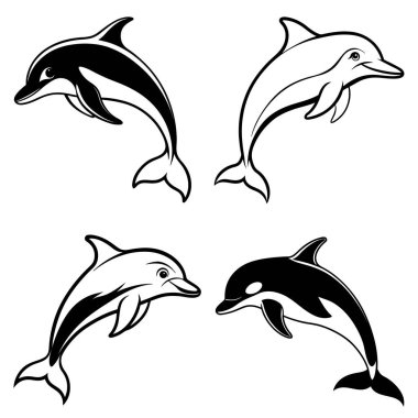 Üç boyutlu dinamik yunus silueti çizimi