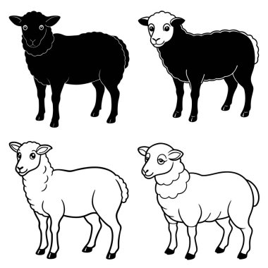 Üç boyutlu dinamik koyun silueti çizimi