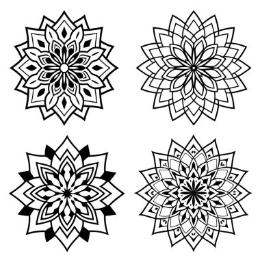 Doğu stili mandala tasarımında modern süs deseni