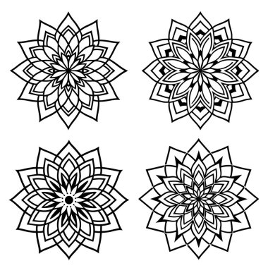 Doğu stili mandala tasarımında modern süs deseni