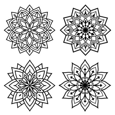 Doğu stili mandala tasarımında modern süs deseni