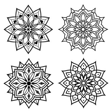 Doğu stili mandala tasarımında modern süs deseni