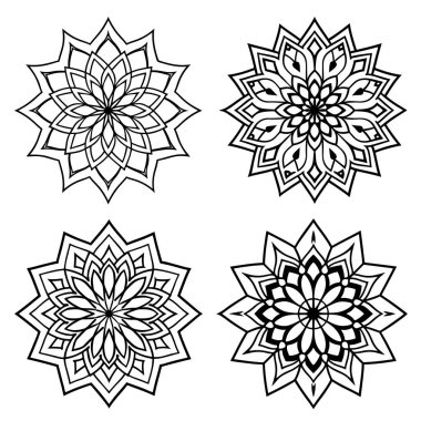 Doğu stili mandala tasarımında modern süs deseni