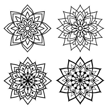 Doğu stili mandala tasarımında modern süs deseni