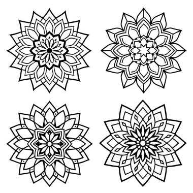 Doğu stili mandala tasarımında modern süs deseni