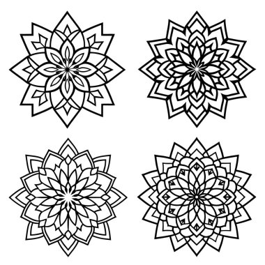 Doğu stili mandala tasarımında modern süs deseni