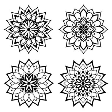 Doğu stili mandala tasarımında modern süs deseni