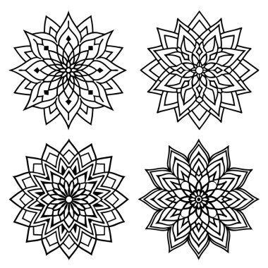 Doğu stili mandala tasarımında modern süs deseni