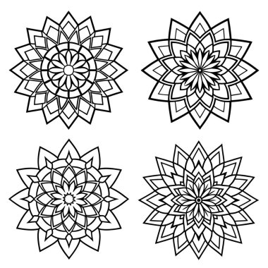 Doğu stili mandala tasarımında modern süs deseni