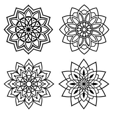 Doğu stili mandala tasarımında modern süs deseni