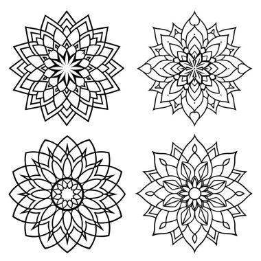 Doğu stili mandala tasarımında modern süs deseni