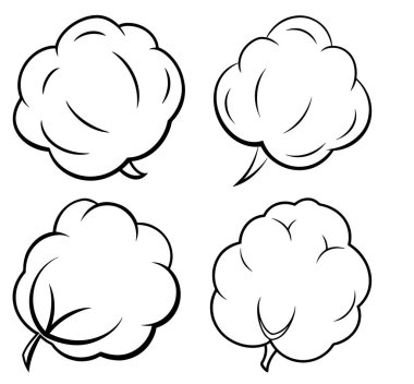 Üç boyutlu dinamik pamuk siluet çizgisi sanatı