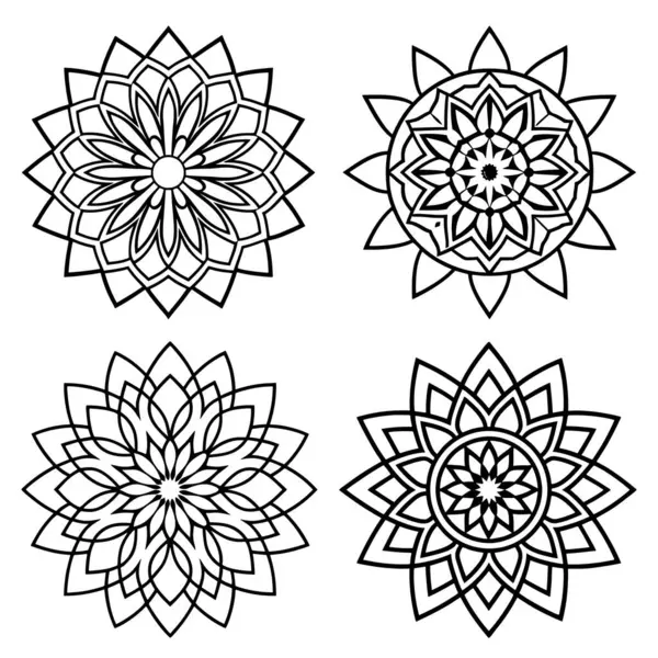 Doğu stili mandala tasarımında modern süs deseni