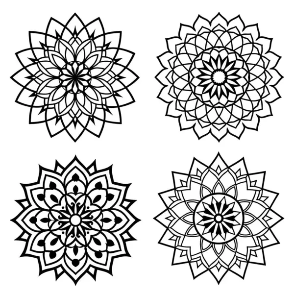 Doğu stili mandala tasarımında modern süs deseni