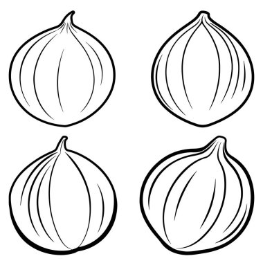 Üç boyutlu dinamik fındık ve silüet güzel çizgiler.