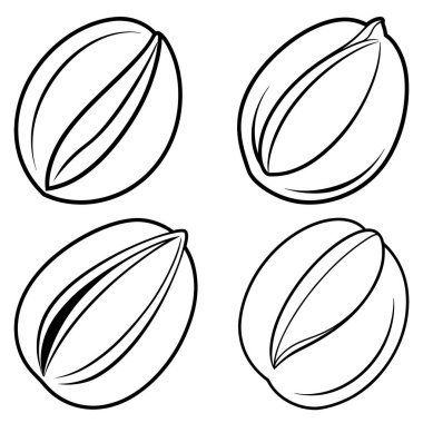 Üç boyutlu dinamik şam fıstığı ve silüet güzel çizgiler.