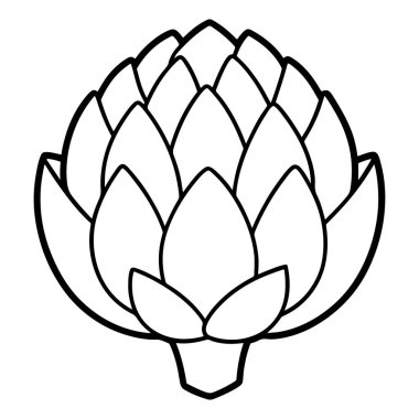 Çizgi sanat vektörlü dinamik enginar