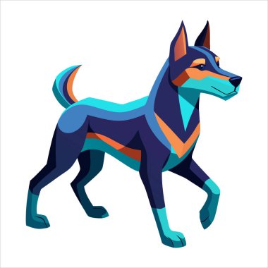 Dinamik köpek vektörünün 3d görüntülenmesi
