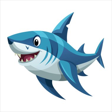 Dinamik köpekbalığı vektörünün 3d görüntülenmesi