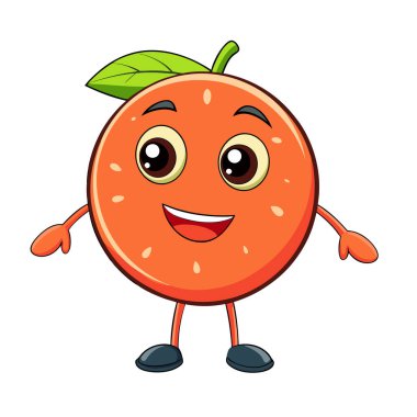 Üç boyutlu güzel renkli greyfurt karikatürü.