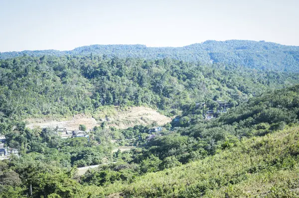 Jaflong Bangladeş 'in dağ tepesi manzarası