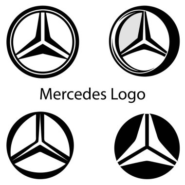 3D güzel ve gerçekçi Mercedes logosu