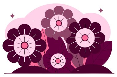 Her yaprak, çiçek oluşturan kalın, yuvarlak bir fırça darbesi gibi görünüyor.