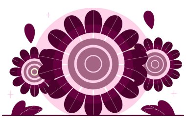 Çiçek yaprakları, merkezi bir noktadan yayılan dalgalanmalar gibi sıralanmış.