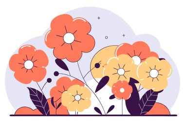 Kağıt katmanları gibi görünen çiçekler nazikçe yuvarlak yapraklar şeklinde kesilmiş.