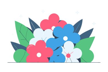 Yuvarlak şekerlemeler gibi yapraklar kabarık bir çiçek oluşturur.