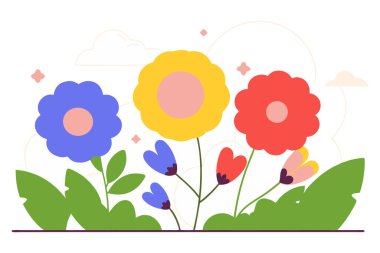 Yumuşak kenarlı bulutlara benzeyen taç yaprakları, çiçek desenleri şeklinde dizilmiş.