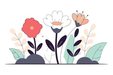 Yumuşak sisli kenarları olan yuvarlak çiçek biçimleri.