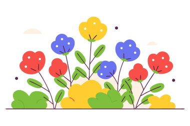 Küçük, yuvarlak, kabarık çiçekler, küçük saplı ve yapraklı benekler gibi dağınık.