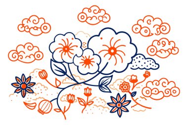 Bulut benzeri pamuk tomurcukları düşerken yumuşak çiçeklere dönüşür.