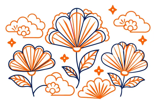 Katlanmış kağıt yaprakları 3 boyutlu bir illüzyon için bulut kıvrımlarıyla pürüzsüzleştirilmiş