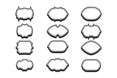 farklı yuvarlak etiketlerin vektör kümesi.