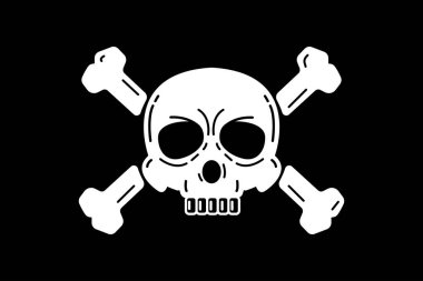kafatası simgesi. Korsan kafatası ikonu. korsan sembolü.