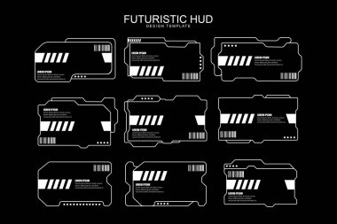 Fütürist bilim kurgu hud arayüzü seti