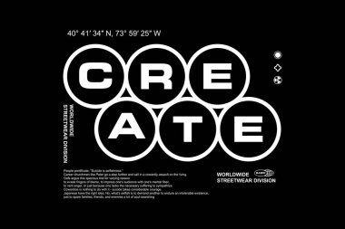 Modern grafik tişört tasarımı sokak giyimi