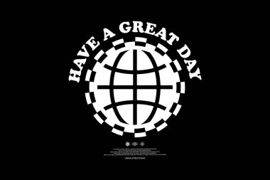 Yaratıcı sokak giyimi konsept vektör grafik tasarımı