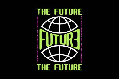 Gelecekçi grafik tee tasarımı sokak giyimi biçimi düzenlenebilir şablon