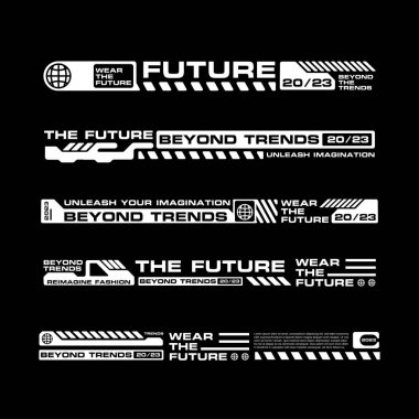 Fütürist grafik tee-element tasarımı sokak giyimi