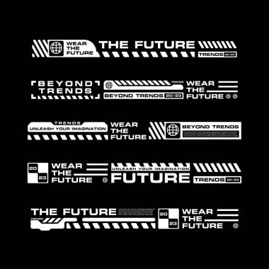 Fütürist grafik tee-element tasarımı sokak giyimi