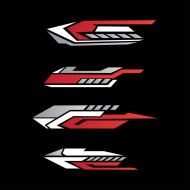 Spor yarış çizgileri araba etiketleri. Vinil çıkartma şablonları