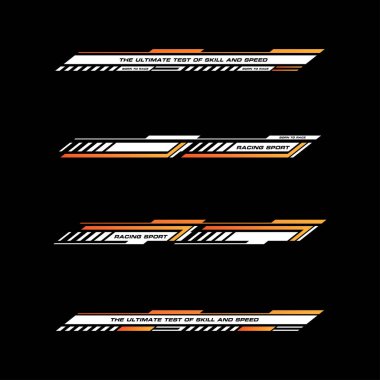 Spor yarış çizgileri araba etiketleri. Vinil çıkartma şablonları