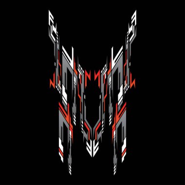 Spor yarış çizgileri araba etiketleri. Vinil çıkartma şablonları izole edildi